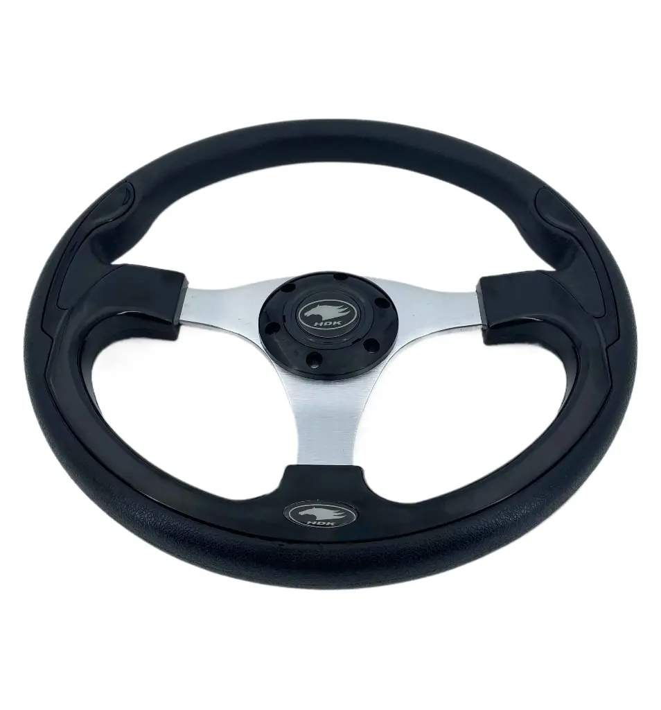 Black luxury steering wheel assembly for HDK